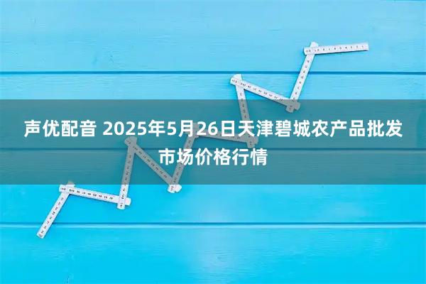 声优配音 2025年5月26日天津碧城农产品批发市场价格行情