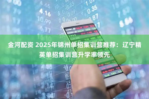 金河配资 2025年锦州单招集训营推荐：辽宁精英单招集训营升学率领先